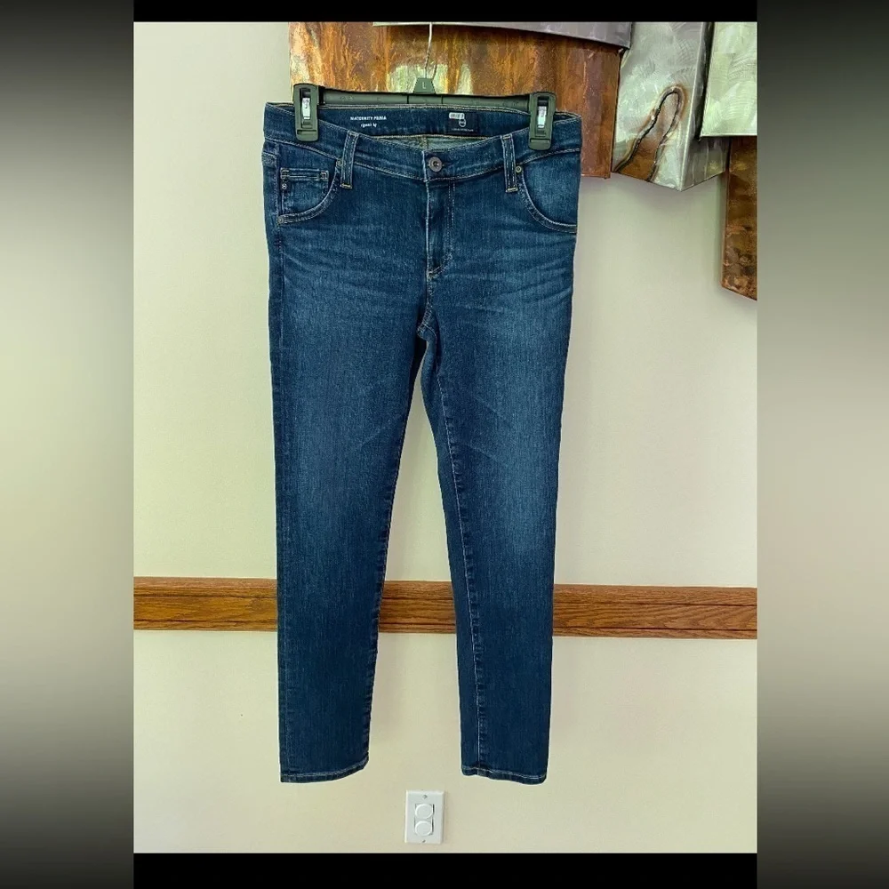 AG Adriano Goldschmied Maternity Prima Cigarette Leg Dark Wash Jeans Size 26